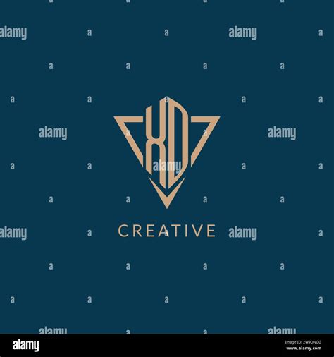 XD Logo Initials Triangle Shape Style Creative Logo Design Vector