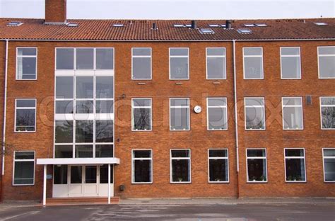 Traditional Red Brick School Building In Denmark Stock Photo Colourbox