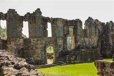 The Picturesque Ruins of Rievaulx Abbey in England's Countryside