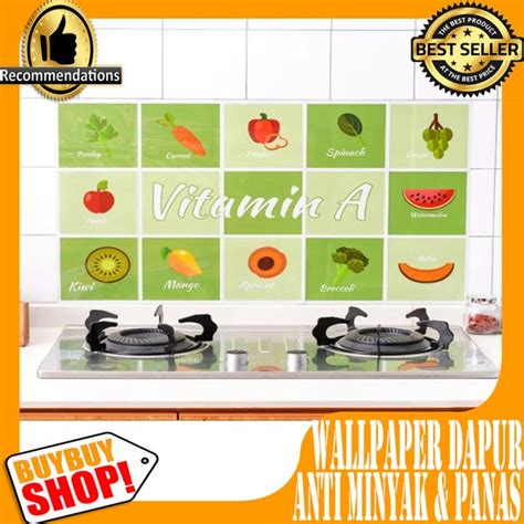 Jual Wallpaper Dinding Dapur Sticker Pelindung Tembok Dapur Anti Panas