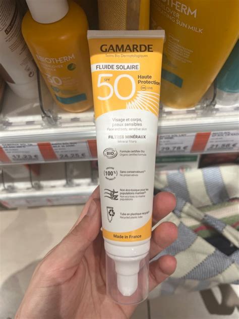 Gamarde Fluide solaire SPF 50 haute protection certifié bio 100 ml