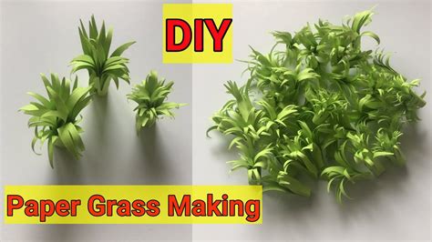 How To Make Paper Grass Paper Grass Diy Paper Grass Paper Craft Making Grass Out Of Paper Diy