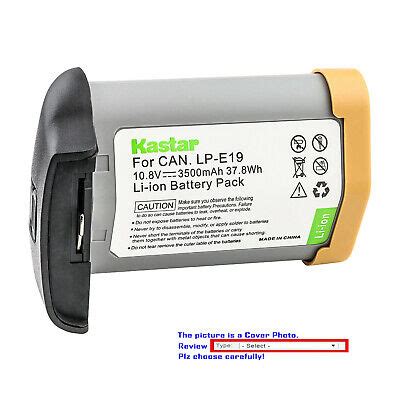 Kastar Fully Decoded LPE19 Battery For Canon LP E19N LP E19 LPE19N