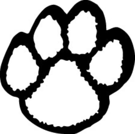 Printable Paw Print Stencil