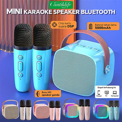 Jual Original Mini Karaoke Speaker Bluetooth Bass K Microphone