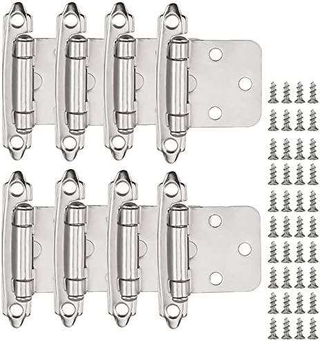 1 2 Overlay Cabinet Hinges 24 Pack Satin Brushed Nickel Cabinet Hinges