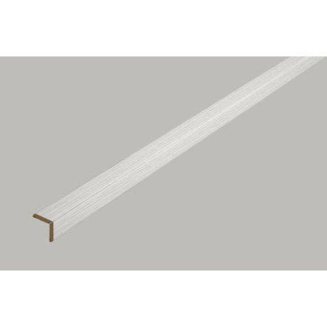 Baguette dangle médium MDF revêtu décor blanc 27 x 27 mm