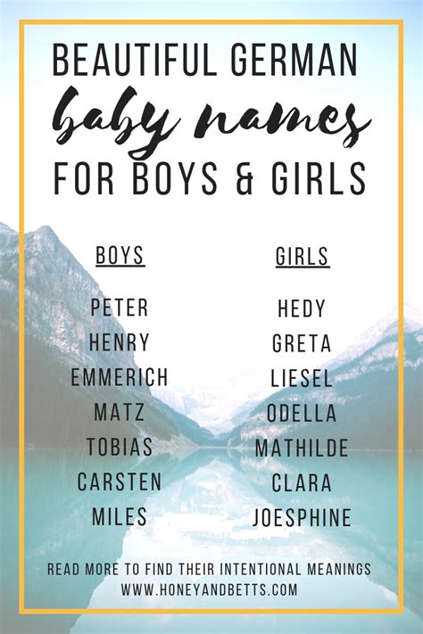 Beautiful Unique German Baby Names For Boys And Girls 2019 2018 1