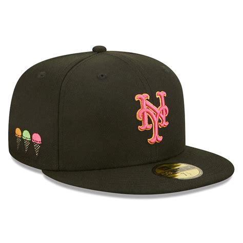 New Era New York Mets Black Summer Sherbet 59FIFTY Fitted Hat