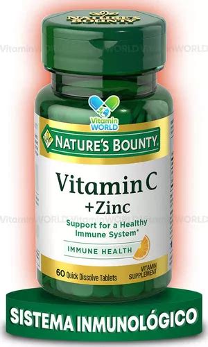 Nature S Bounty Vitamina C Zinc 60 Tabletas Solubles Sabor Naranja