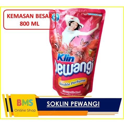 SOKLIN Pewangi Pakaian Energetic Red Comfort Blue Double Parfume 800ML