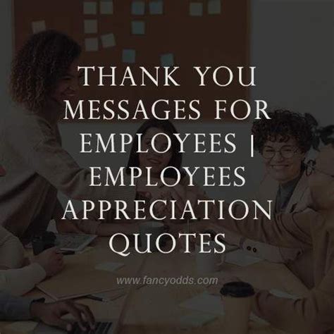 People Sitting Around A Table With The Words Thank You Messages For Employees And Employees