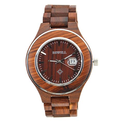 Shenzhen Wooden Watch Supplier Bewell Brand Oem Wrist Watch Waterproof