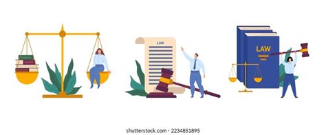 Cartoon Color Characters People Law Justice Stock Vector (Royalty Free ...