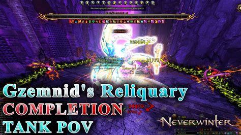 Gzemnid S Reliquary MASTER Completion GF Tank POV Neverwinter