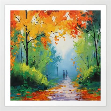 Impressionist Landscape Art Print by Cosix | Society6