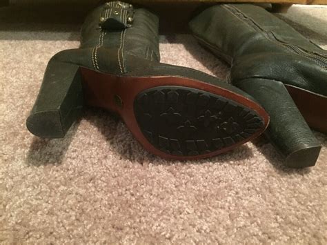 Rare Frye Dark Green Leather Buckle Zip Boot Size 9 Gem