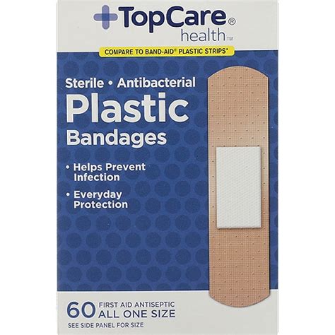 TopCare Antibacterial Plastic Bandages, 60 each - Price Rite