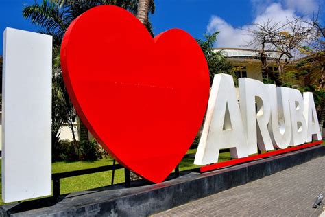 I Love Aruba Sign in Oranjestad, Aruba - Encircle Photos