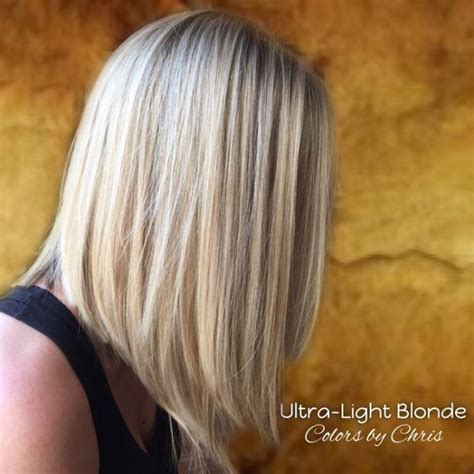 Ultra Light Blonde Lob Blonde Lob Light Blonde Hair Color