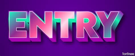 entry purple green  pink  text effect generator