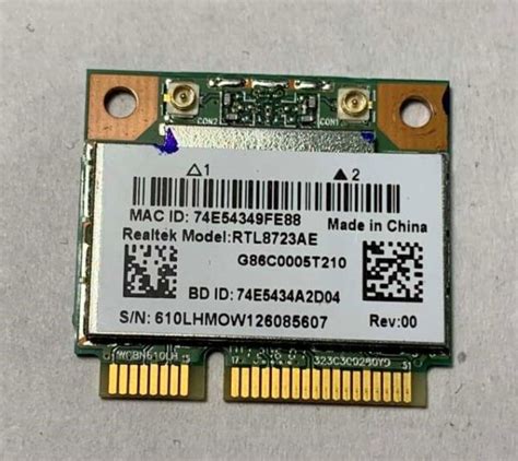 Realtek RTL8723BE RTL8723BENF 792204 001 Wireless N Card 802 11 B G N