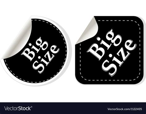 Big size clothing stickers set Royalty Free Vector Image