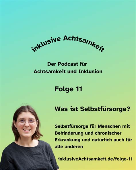 Folge 11 Selbstfürsorge für Menschen mit Behinderung und chronischer