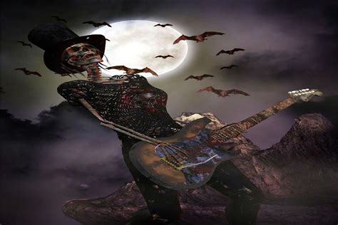 Skeleton Playing Guitar Wallpapers 4k Hd Skeleton Playing Guitar Backgrounds On Wallpaperbat