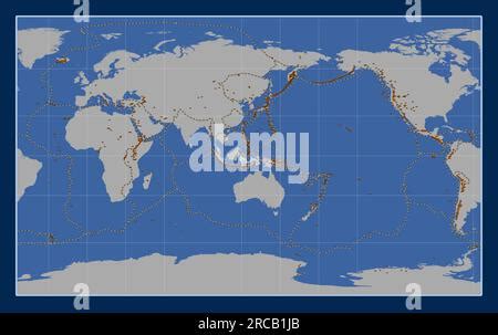 Forma De La Placa Tect Nica Banda Sea En El Mapa De Contorno S Lido En