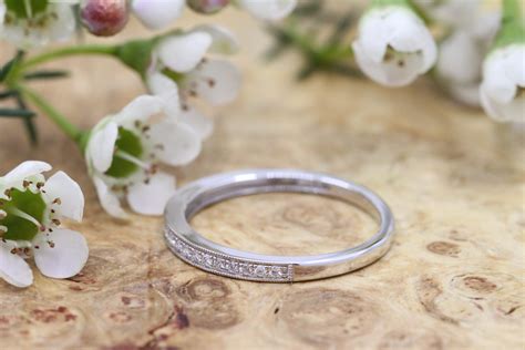 18ct White Gold Diamond Half Eternity Ring Dent Jewellers