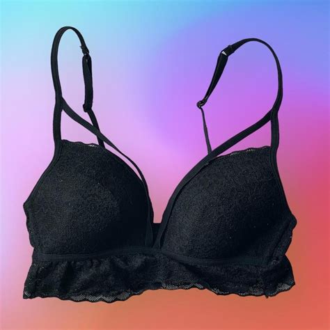 Strappy Black Lace Victorias Secret Bralette Gem