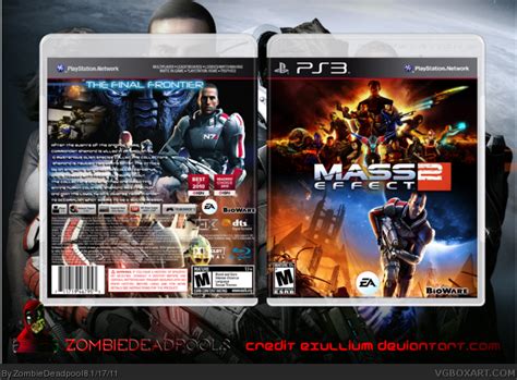 Mass Effect 2 Playstation 3 Box Art Cover By Zombiedeadpool8