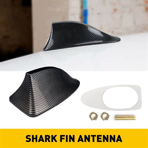 Auxito Carbon Fiber Shark Fin Roof Antenna Car Auto Aerial Fm Am Radio