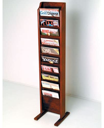 Free Standing Ten Pocket Magazine Rack - Modern - Magazine Racks