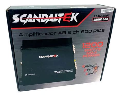 Amplificador 2 Canales 1200 Max Scandaltek Clase Ab Stda6002 Envío gratis