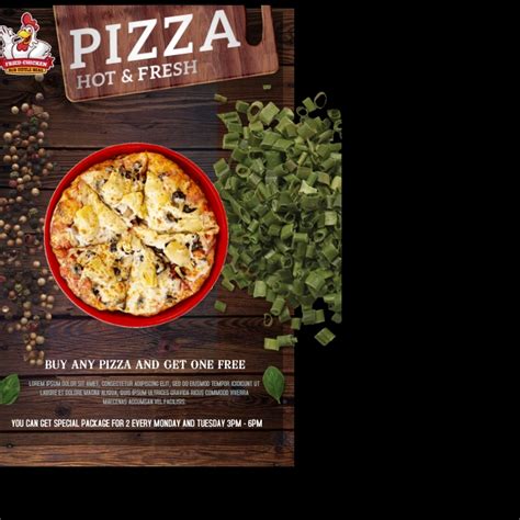 Pizza Menu Template Postermywall