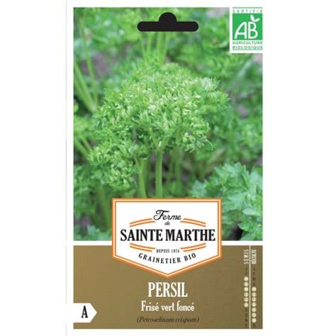 Persil frisé Vert foncé Graines Bio Ferme de Sainte Marthe