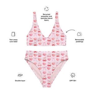 Coquette Aesthetic Cute Swimsuit Bikini Swim Suit Coquette Bow Pink