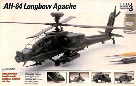 Italeri Testors Ah Longbow Apache Helicopter Plastic Model Kit