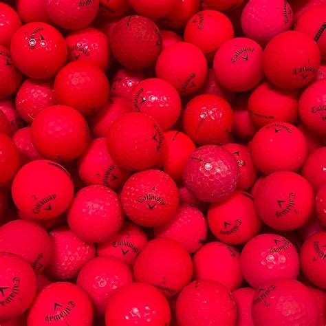 50 Matte Red Callaway SuperSoft SuperHot SuperFast AA Golf Balls Shag