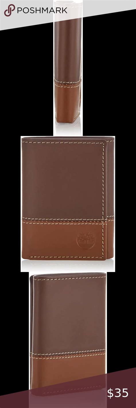 Timberland Men S Leather Trifold Wallet With Id Window Leather Trifold