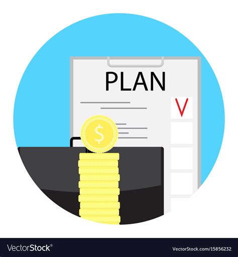 Planning Of Financial Budget Icon App Royalty Free Vector