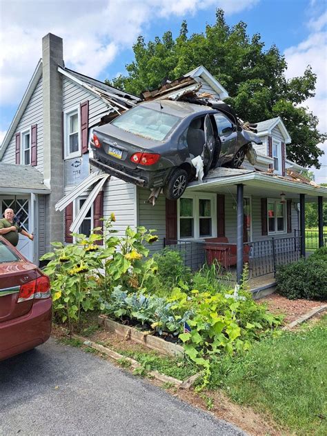 Car Crashes Into Second Floor Of Pennsylvania Home In Intentional Act