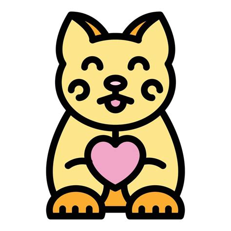 Chinese cat icon color outline vector 19190043 Vector Art at Vecteezy