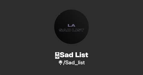 Sad List Listen On Spotify Apple Music Linktree