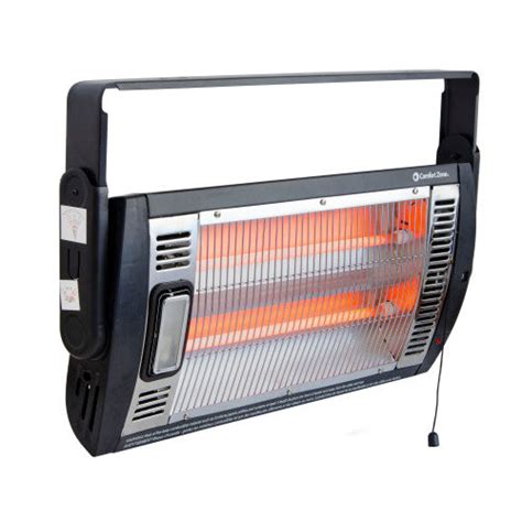 Comfort Zone Ceiling Mounted 1500 Watt Radiant Quartz Heater In Black Comfort Zone Mr Brands