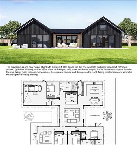 Modern Barn House Plans | Two Story Open Floor Plan