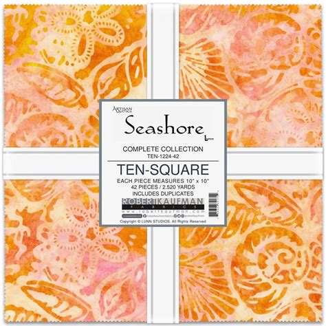 The Sea Shore Collection Ten Square Paper Pad Is Shown In Orange And