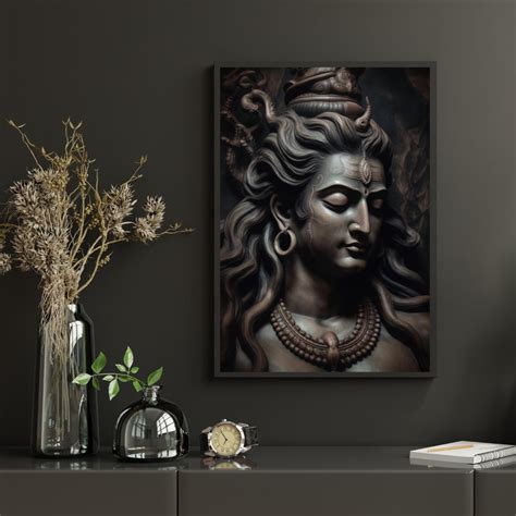 Lord Shiva Wall Art Hindu God Lord Shiva Print Shiva Canvas Wall Art